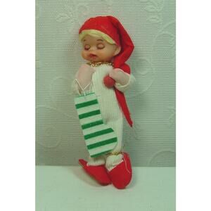 JESTIA T.K.R. SLEEPY CHILD WITH STOCKING FABRIC FIGURINE--JAPAN--#725